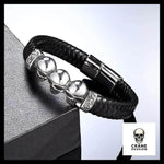 Bracelet Tête de Mort Triple Crâne - Crâne Passion