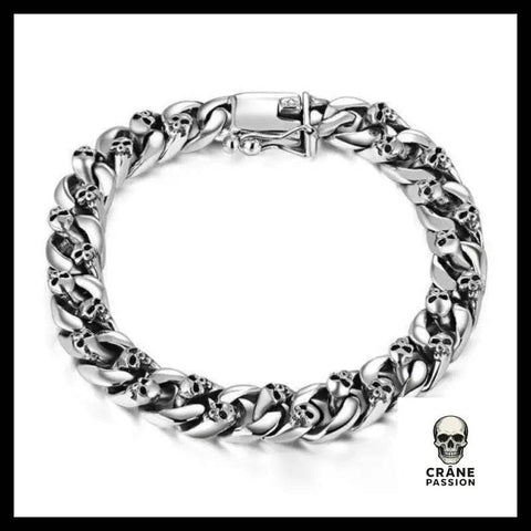Bracelet Viking (Argent) - Crâne Passion