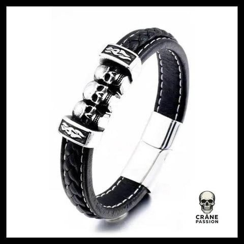 Bracelet Viking (Cuir) - Crâne Passion