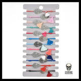 Bracelets Tête de Mort Argentée (lot de 12 Bracelets élastiques) - Crâne Passion