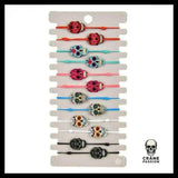 Bracelets Tête de Mort élastiques (lot de 12 Bracelets élastiques) - Crâne Passion