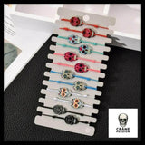 Bracelets Tête de Mort élastiques (lot de 12 Bracelets élastiques) - Crâne Passion