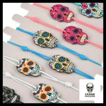 Bracelets Tête de Mort élastiques (lot de 12 Bracelets élastiques) - Crâne Passion