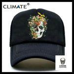 Casquette Tête de Mort Cascade de Fleurs - Crâne Passion