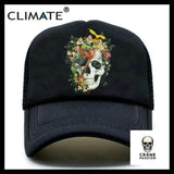Casquette Tête de Mort Cascade de Fleurs - Crâne Passion