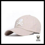 Casquette Tête de Mort Danger Beige - Crâne Passion