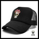 Casquette Tête de Mort Fleurie - Crâne Passion