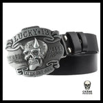 Ceinture Rock en Cuir - Crâne Passion