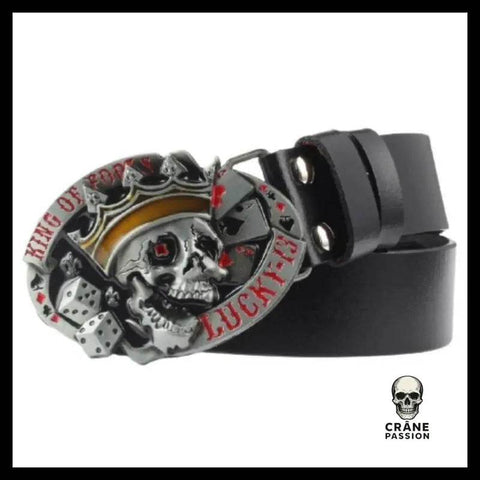 Ceinture Tête de Mort Couronne - Crâne Passion