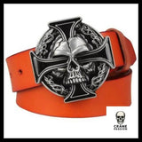 Ceinture Tête de Mort Croix - Crâne Passion