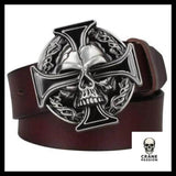 Ceinture Tête de Mort Croix - Crâne Passion
