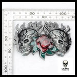 Ceinture Tête de Mort Flamme - Crâne Passion