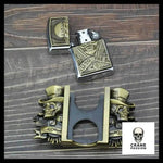 Ceinture Tête de Mort Gangster avec Boucle Incluant Briquet - Crâne Passion