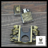 Ceinture Tête de Mort Gangster avec Boucle Incluant Briquet - Crâne Passion