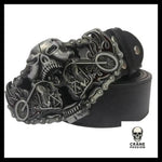 Ceinture Tête de Mort Moto - Crâne Passion