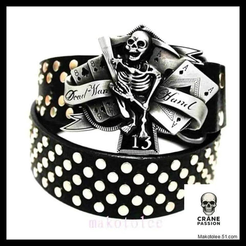 Ceinture Tête de Mort Rock Faucheuse Rieuse - Crâne Passion