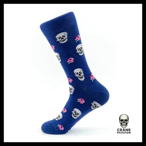 Chaussette Crâne Bleu - Crâne Passion