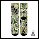 Chaussette Tête de Mort Fleurs - Crâne Passion