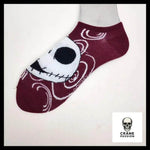 Chaussettes Tête de Mort Mr Jack Rouge Pourpre - Crâne Passion
