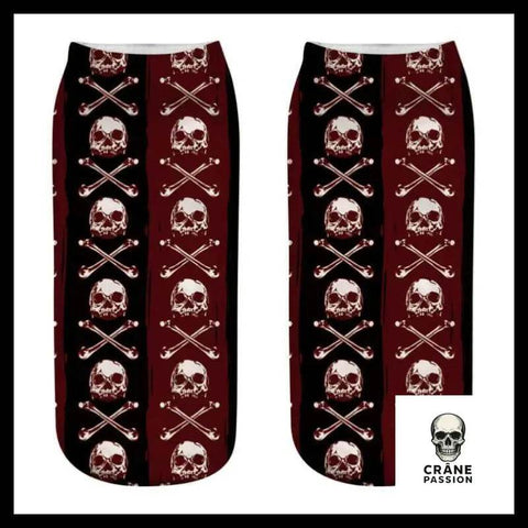 Chaussettes Tête de Mort Os Croises - Crâne Passion