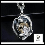 Collier Dragon (Argent) - Crâne Passion