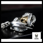 Collier Dragon (Argent) - Crâne Passion