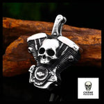 Collier Moteur (Acier) - Crâne Passion