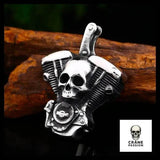 Collier Moteur (Acier) - Crâne Passion