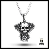 Collier Moteur (Acier) - Crâne Passion