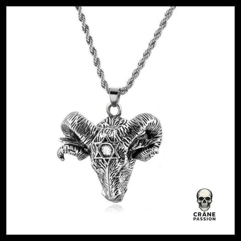 Collier Tête de Mort Belier - Crâne Passion