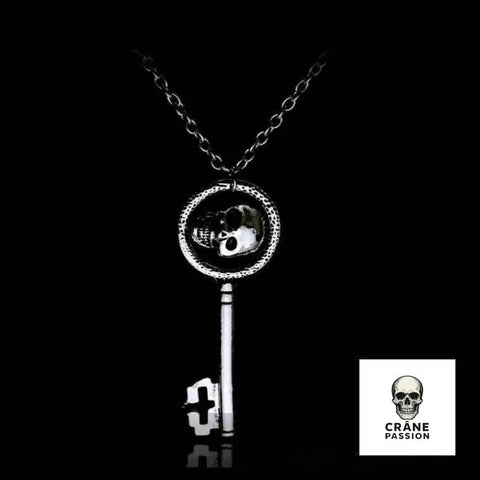 Collier Tête de Mort Cle Malefique - Crâne Passion