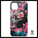 Coque Crâne Et Fleur (iPhone) - Crâne Passion