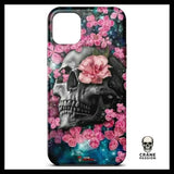 Coque Crâne Et Fleur (iPhone) - Crâne Passion