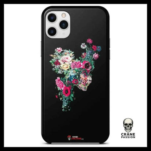 Coque Crâne Fleuri (iPhone) - Crâne Passion