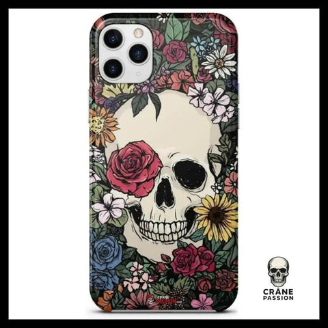 Coque Crâne Fleurs (iPhone) - Crâne Passion