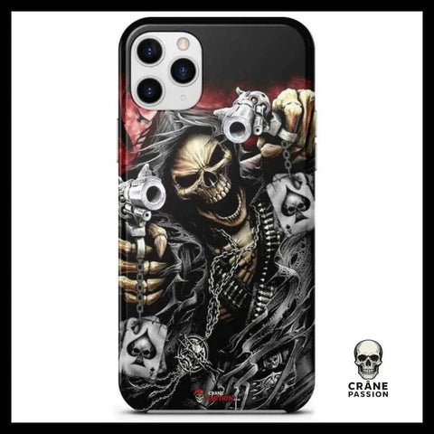 Coque Faucheuse Noire (iPhone) - Crâne Passion