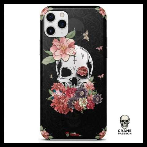 Coque Skull Fleurs de Lys (iPhone) - Crâne Passion