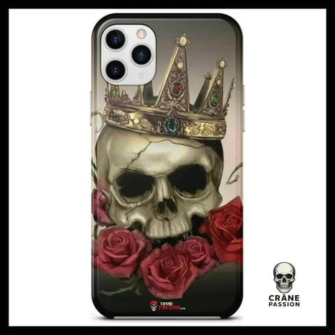 Coque Tête de Mort Couronne (iPhone) - Crâne Passion