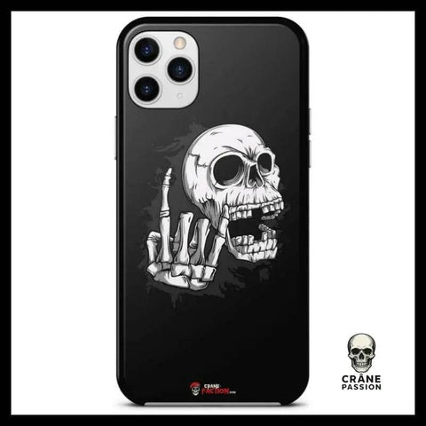 Coque Tête de Mort Doigt (iPhone) - Crâne Passion