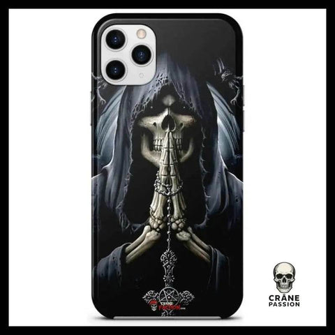 Coque Tête de Mort Faucheuse (iPhone) - Crâne Passion