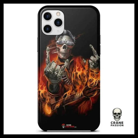 Coque Tête de Mort En Feu (iPhone) - Crâne Passion