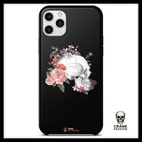 Coque Tête de Mort Fleurs (iPhone) - Crâne Passion