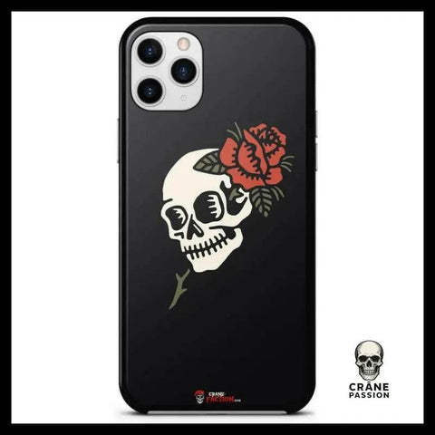 Coque Tête de Mort Fleurs (iPhone) - Crâne Passion