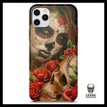 Coque Tête de Mort Mexicaine Avec Rose (iPhone) - Crâne Passion