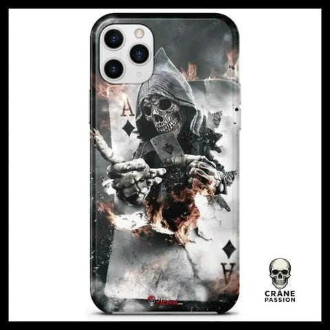 Coque Tête de Mort Poker (iPhone) - Crâne Passion