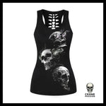 Débardeur Biker Femme - Crâne Passion