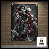 Drapeau Biker Life - Crâne Passion