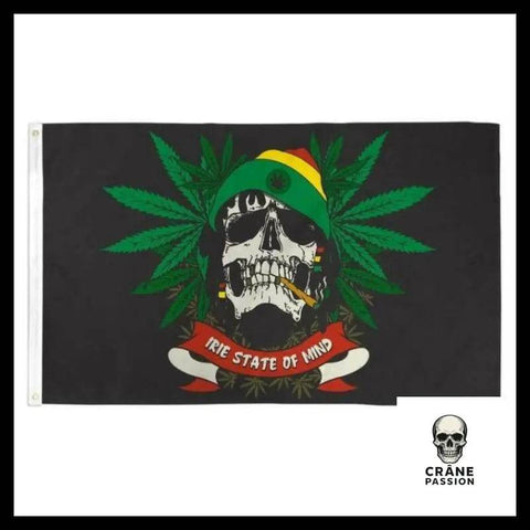 Drapeau Canabis - Crâne Passion