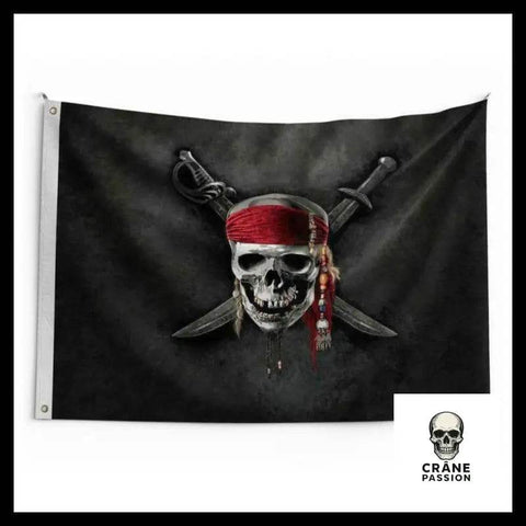 Drapeau Crâne Pirate - Crâne Passion