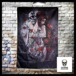 Drapeau Crâne et Rose - Crâne Passion